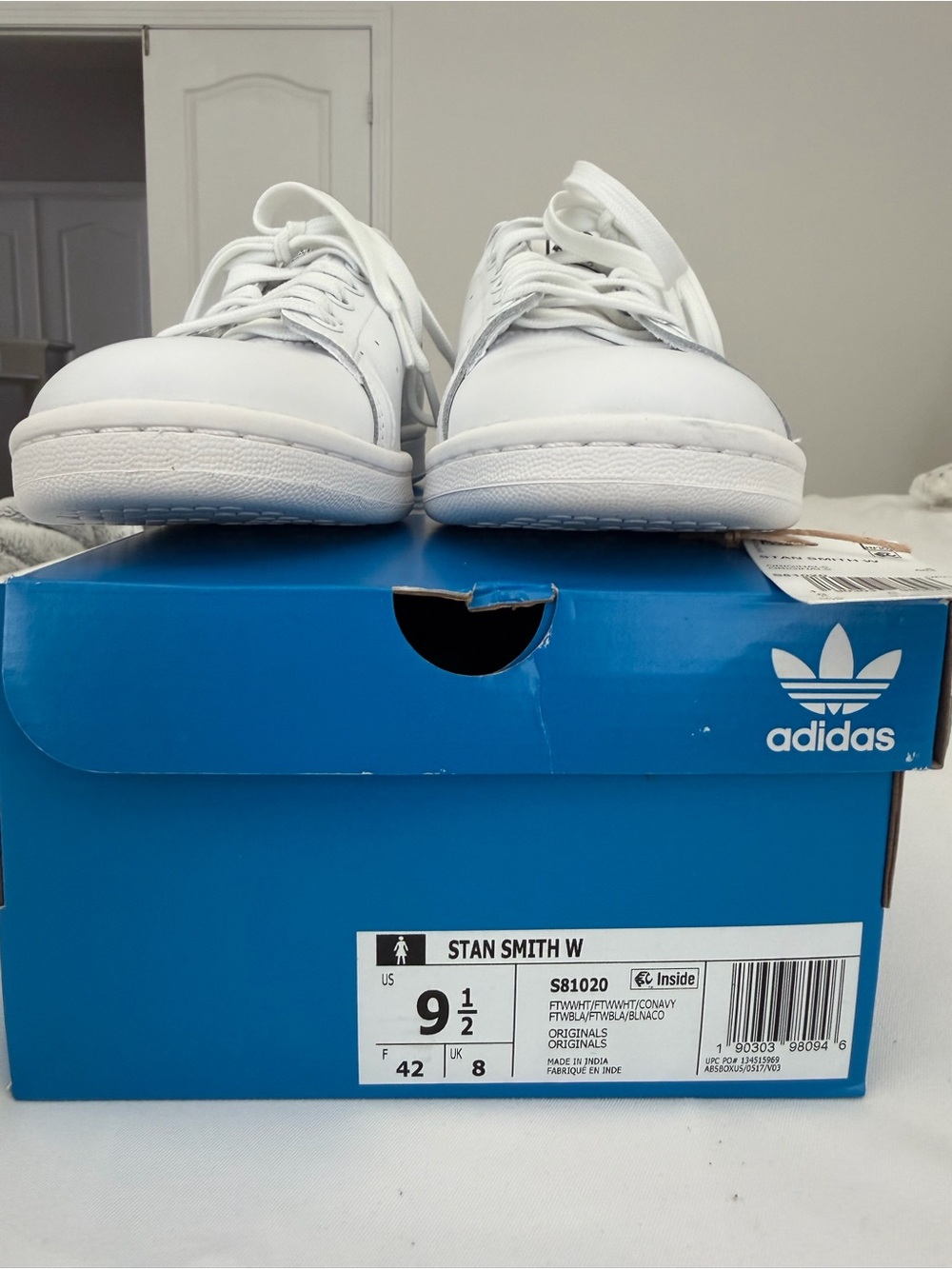 Adidas White Leather Stan Smith Sneakers